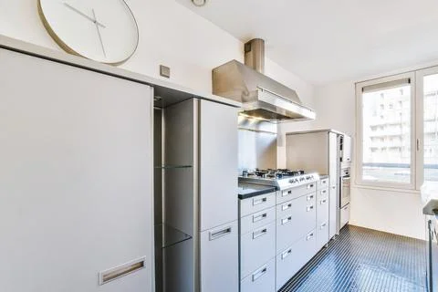 Beautiful kitchen design Stock Photos