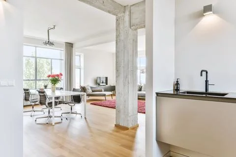 Beautiful kitchen design Stock Photos