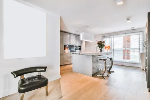 Beautiful kitchen design Stock Photos