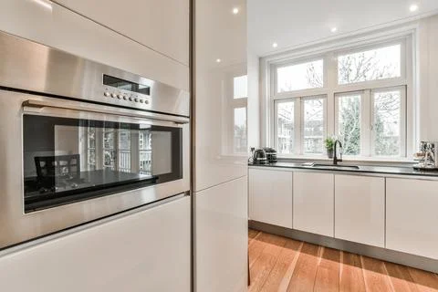 Beautiful kitchen design Stock Photos