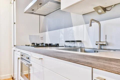 Beautiful kitchen design Stock Photos