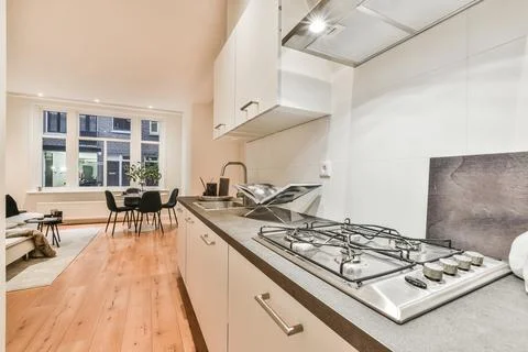 Beautiful kitchen design Stock Photos