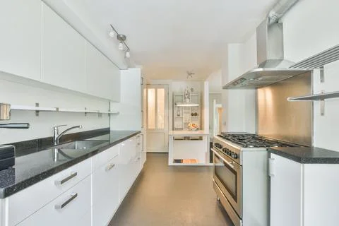 Beautiful kitchen design Stock Photos