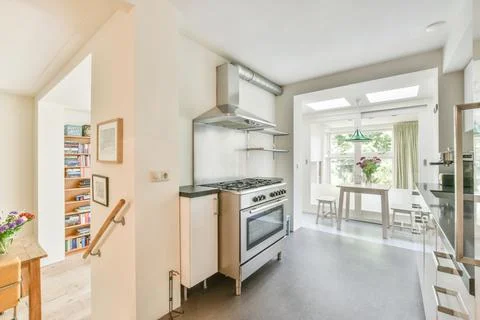 Beautiful kitchen design Stock Photos