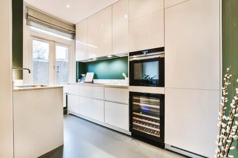Beautiful kitchen design Stock Photos