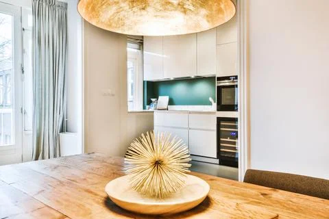 Beautiful kitchen design Stock Photos