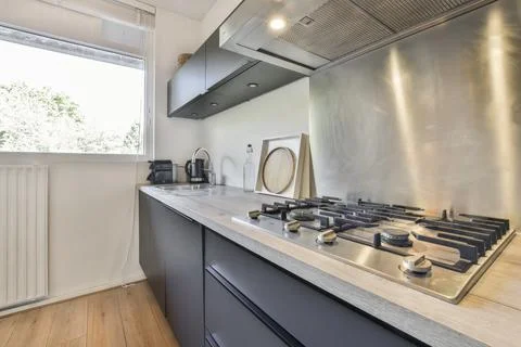 Beautiful kitchen design Stock Photos