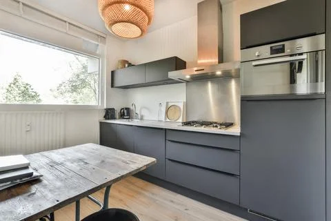 Beautiful kitchen design Stock Photos