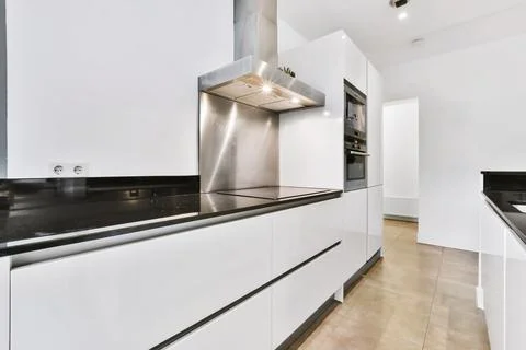 Beautiful kitchen design Stock Photos
