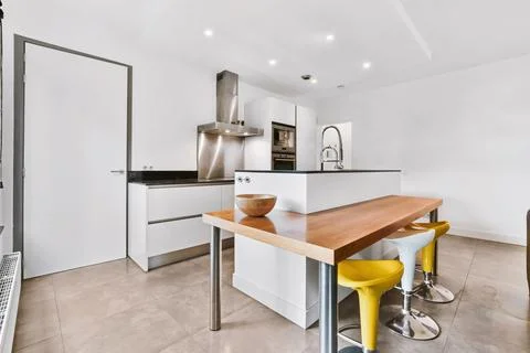 Beautiful kitchen design Stock Photos