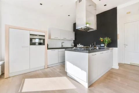 Beautiful kitchen design Stock Photos