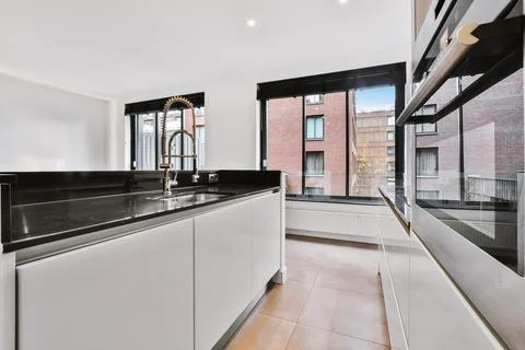 Beautiful kitchen design Stock Photos