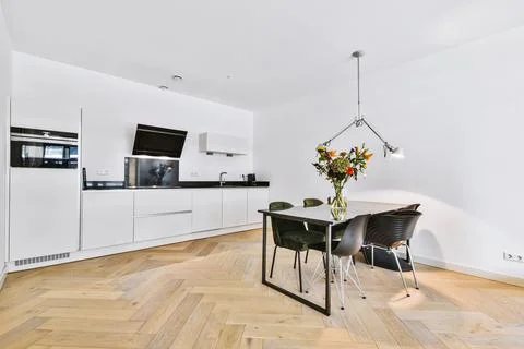 Beautiful kitchen design Stock Photos