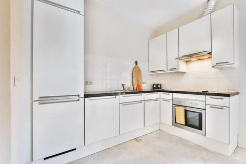 Beautiful kitchen design Stock Photos