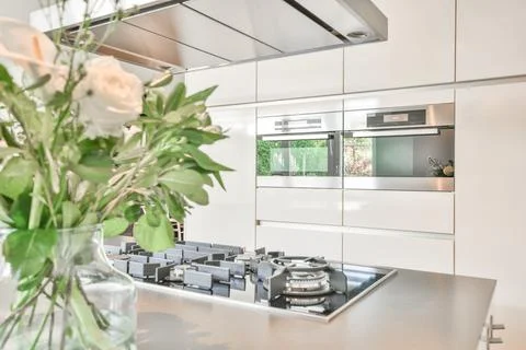 Beautiful kitchen design Stock Photos
