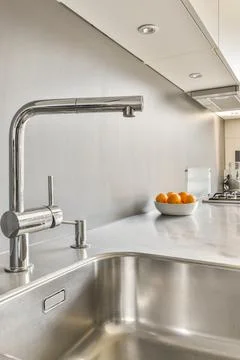 Beautiful kitchen design Stock Photos