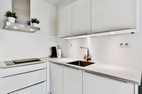 Beautiful kitchen design Stock Photos