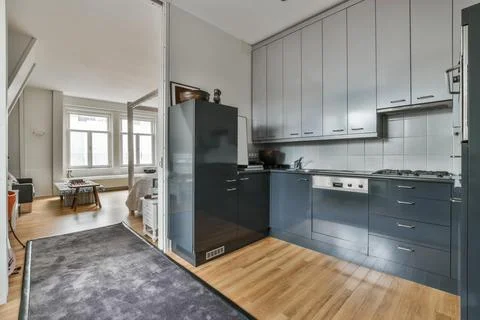 Beautiful kitchen design Stock Photos