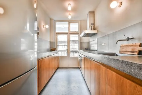 Beautiful kitchen interior Stock Photos