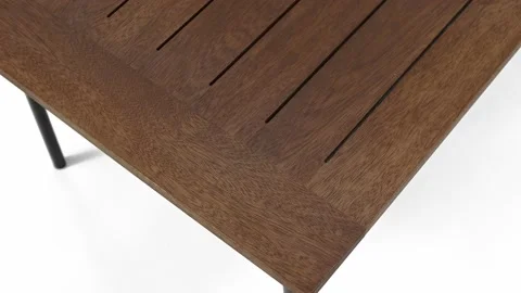 Beautiful kitchen table top made of high quality wood. Stock Footage 220350203