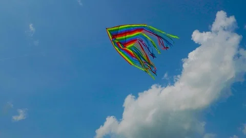 Beautiful kite in the clouds 스톡 동영상 113178826