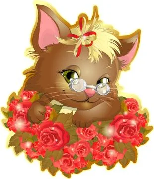 Beautiful kitten Stock Illustration