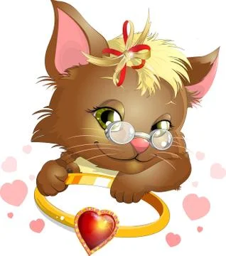 Beautiful kitten Stock Illustration