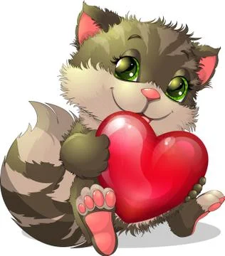 Beautiful kitten Stock Illustration