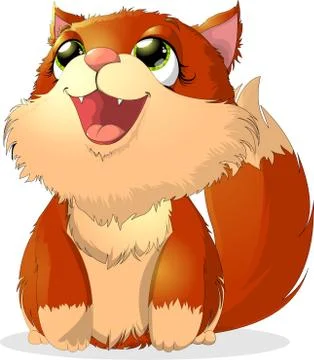 Beautiful kitten Stock Illustration