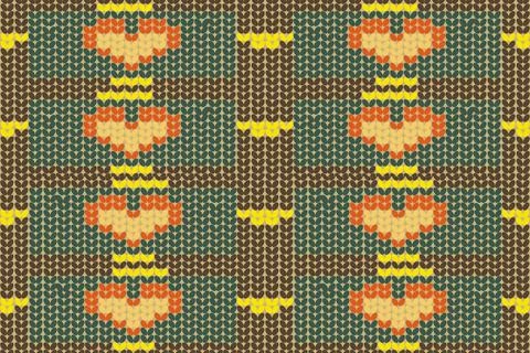 Beautiful knitting pattern,seamless heart shape form. Stock Illustration