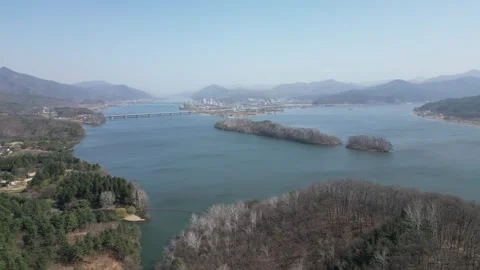 Beautiful korean river Stock Footage 260211856