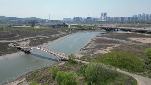 Beautiful korean river Stock Footage 260215451