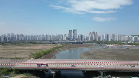 Beautiful korean river Video stock 260215536