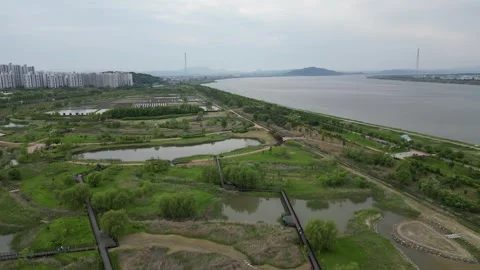 Beautiful korean river Stock Footage 260216411