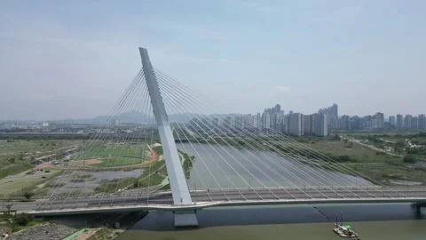 Beautiful korean river Stock Footage 260216688