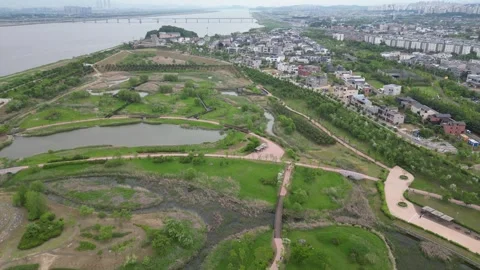Beautiful korean river Stock Footage 260216700