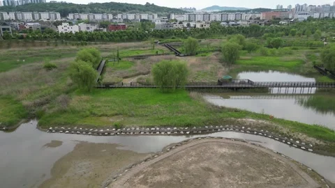 Beautiful korean river Stock Footage 260216791