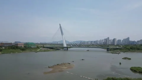 Beautiful korean river Stock Footage 260216804
