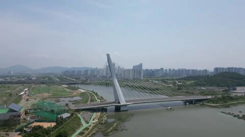Beautiful korean river Stock Footage 260216809