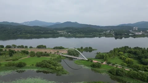 Beautiful korean river Stock Footage 260218076