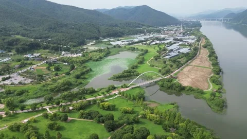 Beautiful korean river Stock Footage 260218249