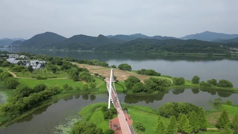 Beautiful korean river Video stock 260218253