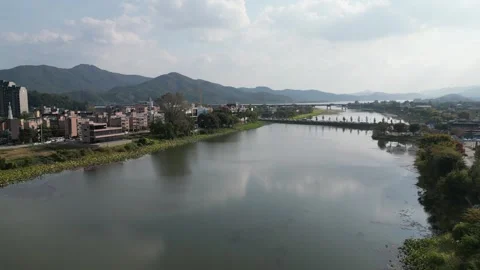 Beautiful korean river Video stock 260218717