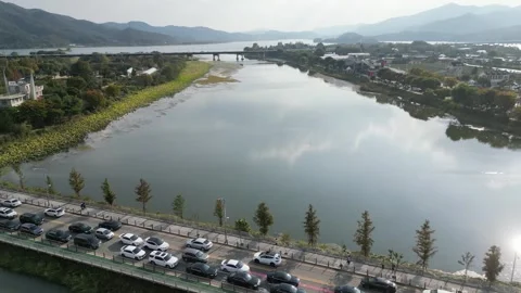 Beautiful korean river Video stock 260218805