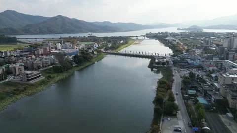 Beautiful korean river Video stock 260218892