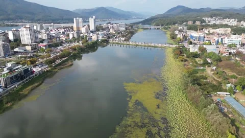 Beautiful korean river Stock Footage 260218913