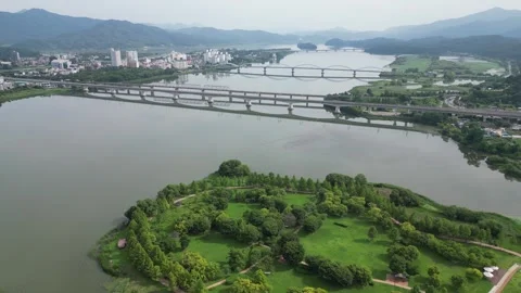 Beautiful korean river Video stock 260219023