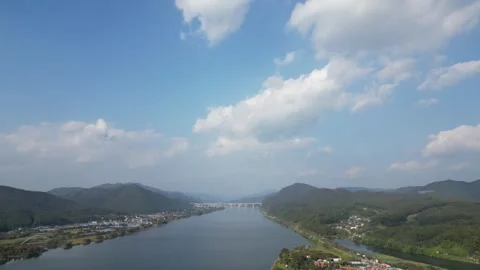 Beautiful korean river Video stock 260219024