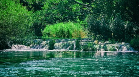 Beautiful Krka river Stock Footage 46060560
