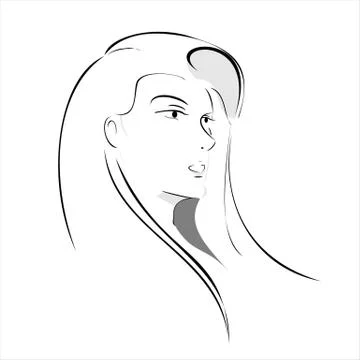 Beautiful Lady, Stock Illustration